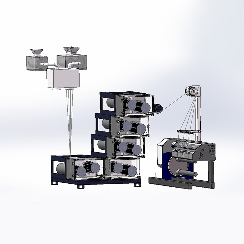 สายการผลิตปั่นด้ายอุตสาหกรรมด้วย PET, PA, PP หรือวัตถุดิบอื่น ๆ