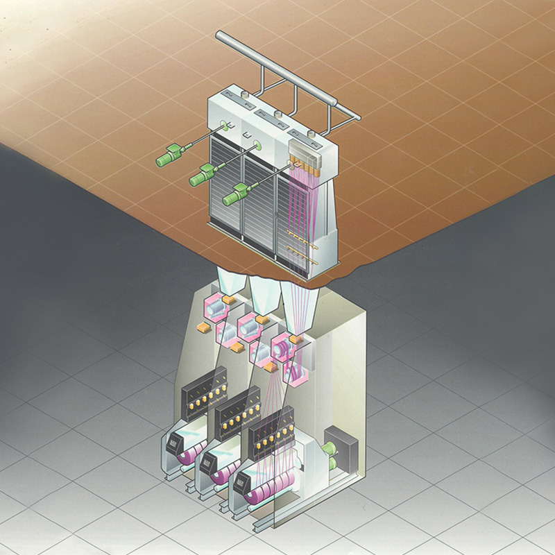 สายการผลิตปั่น FDY ด้วย PET, PA, PP หรือวัตถุดิบอื่น ๆ